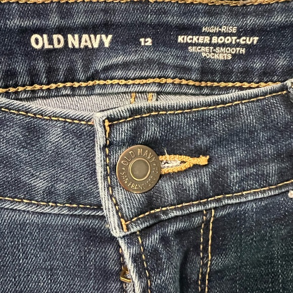 Old Navy Blue Kicker Boot Cut Jeans Classic Style - Picture 3 of 3